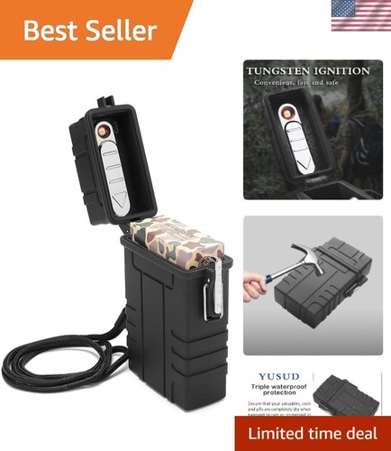 Waterproof cigarette case with - case,